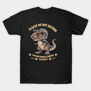 Cartoon drawing of a disheveled t-rex (2) T-Shirt